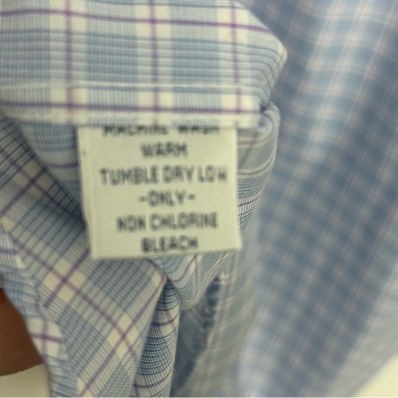 Cooper & Stewart Classic Blue Checkered Men's Dress Shirt 16.5 neck - Picture 2 of 8